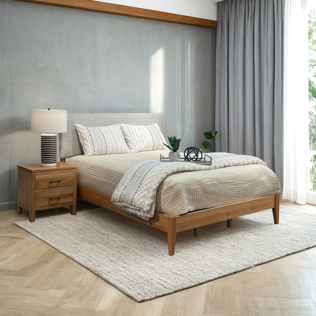 2-West Upholstered Queen Headboard - Gray