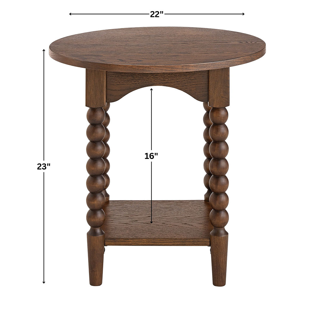 Mabel Round End Table from Sandberg Furniture in Veneer - Additional view 7
