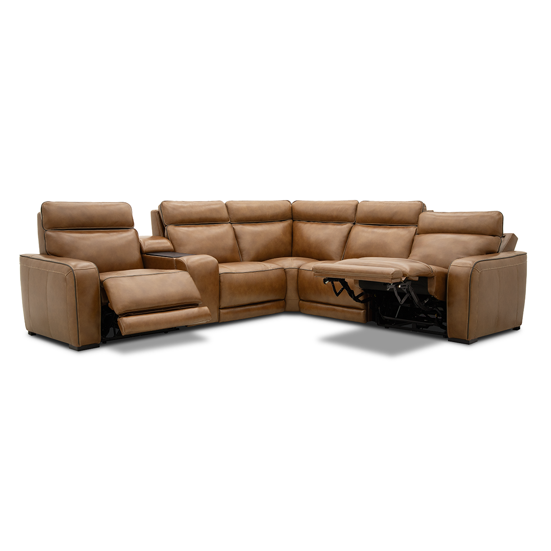 Tribeca Leather Power Reclining Sectional