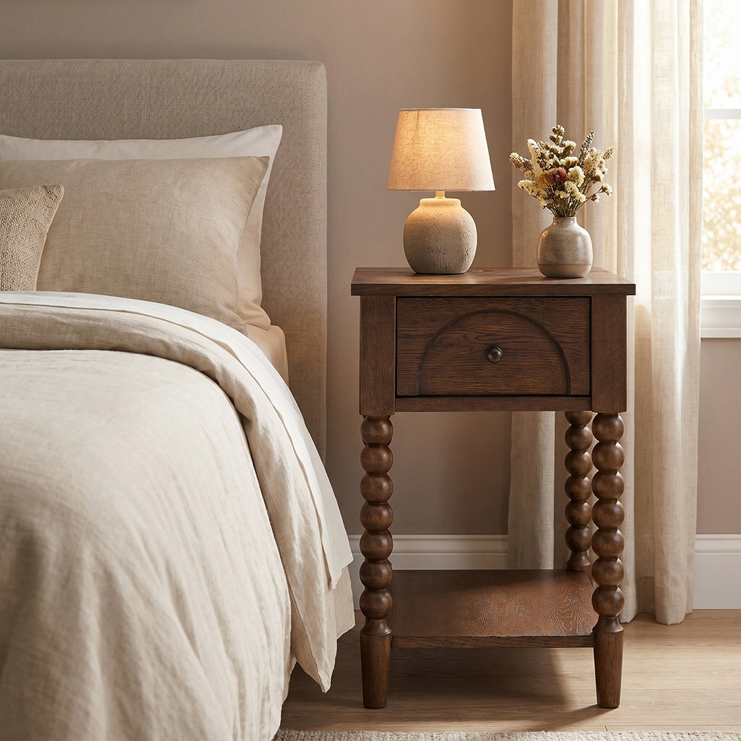 Mabel Chairside Table from Sandberg Furniture in Veneer - Alternate angle
