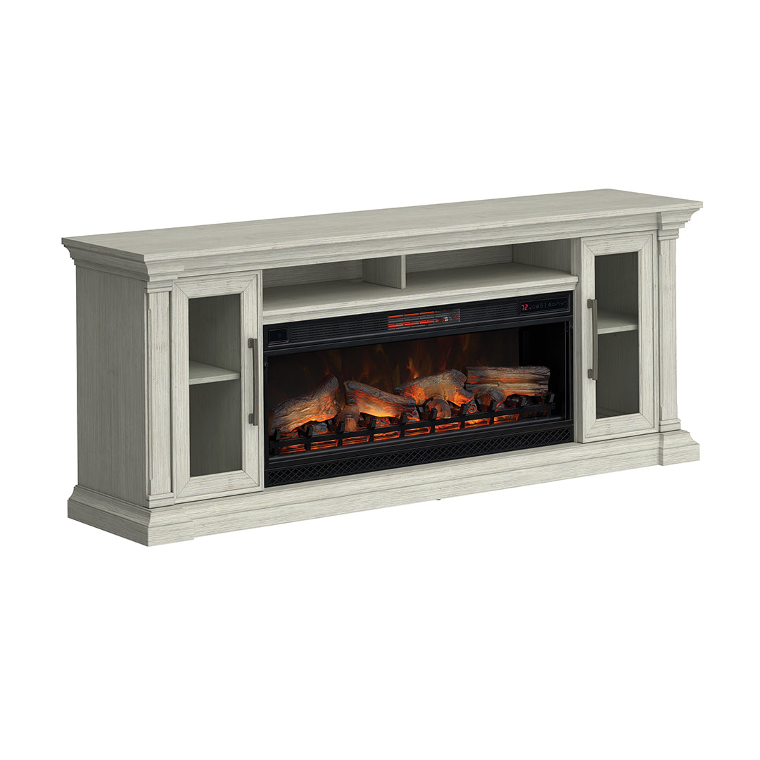Christopher Media Mantel with Fireplace - 74 Inches