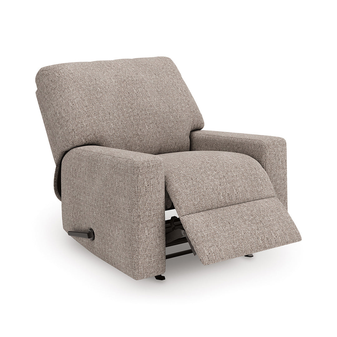 Seyler Rocker Recliner from Signature Design by Ashley in Fabric with Manual Recline - Angle view