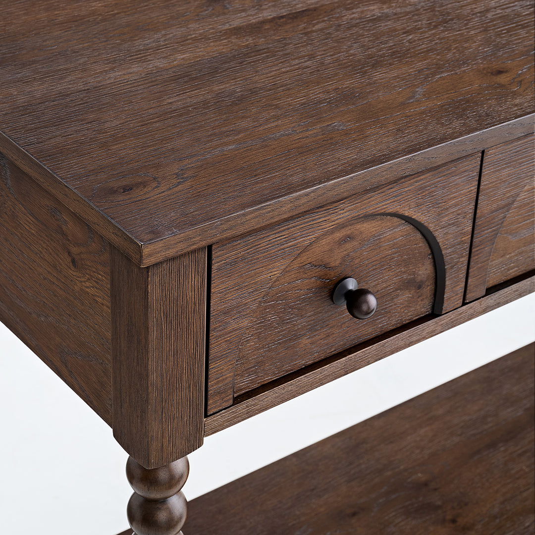 Mabel Sofa Table from Sandberg Furniture in Veneer - Closeup detail