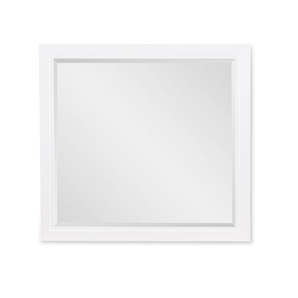 White dresser mirror frame on a white background