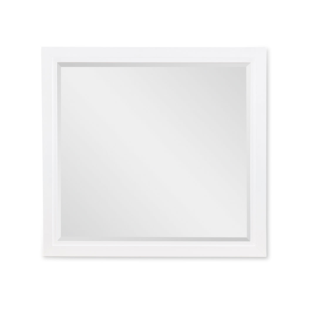 White dresser mirror frame on a white background