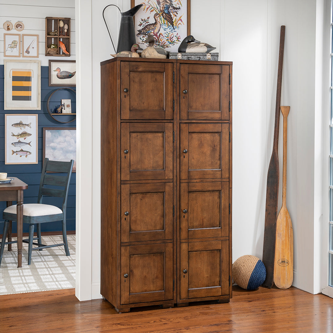 Lake House Locker from Legacy Classic Furniture in Veneer with Storage - Detail view