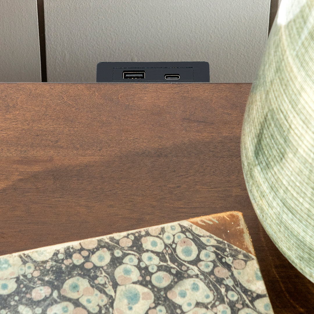 Lake House Nightstand from Legacy Classic Furniture in Veneer with USB Port - Closeup detail
