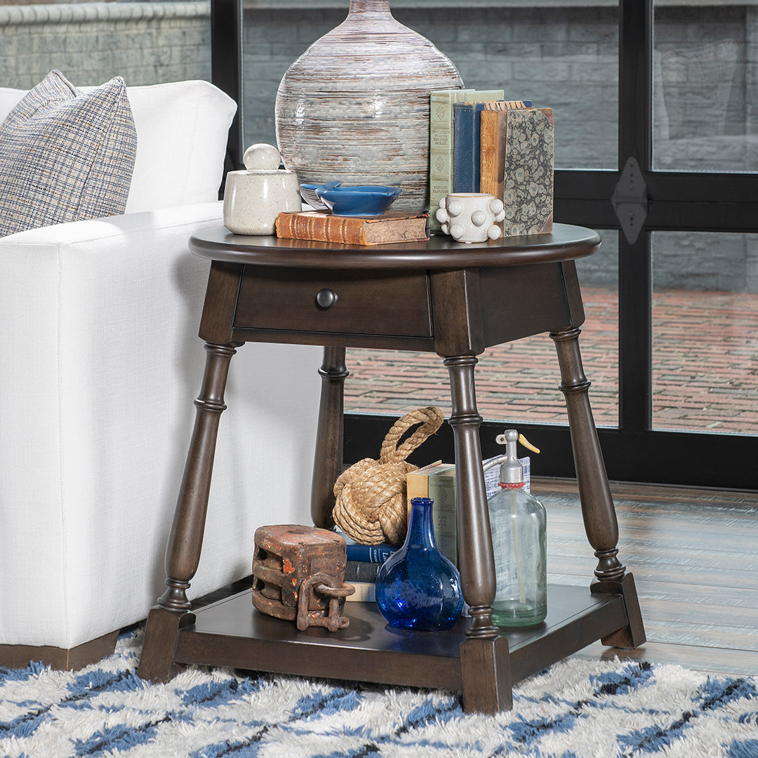 Lake House End Table from Legacy Classic Furniture in Veneer - Closeup detail
