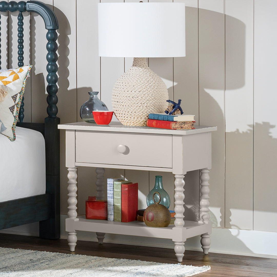 Lake House Nightstand from Legacy Classic Furniture in Veneer with USB Port - Lifestyle view