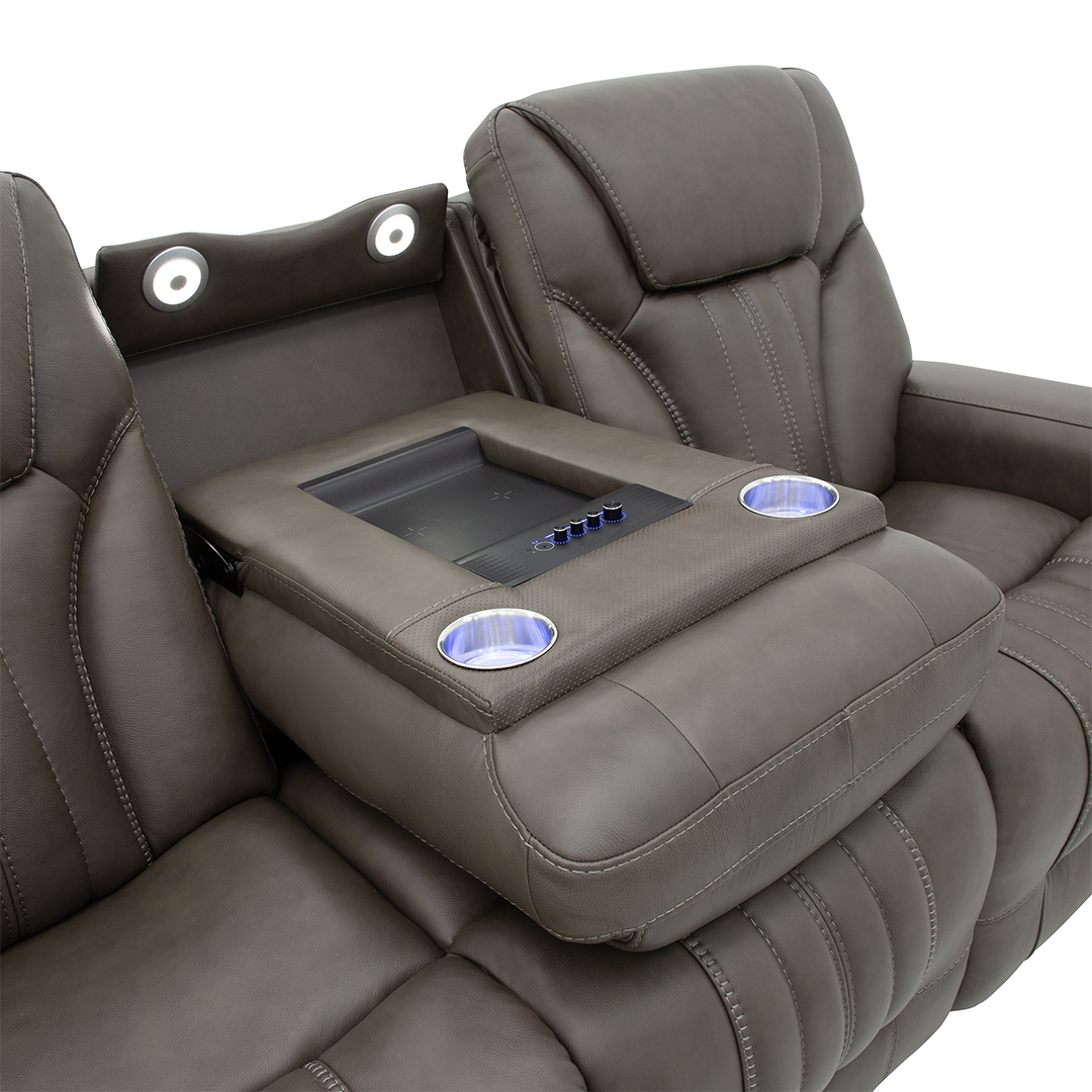 Clark Zero-G Home Theater Leather Sofa