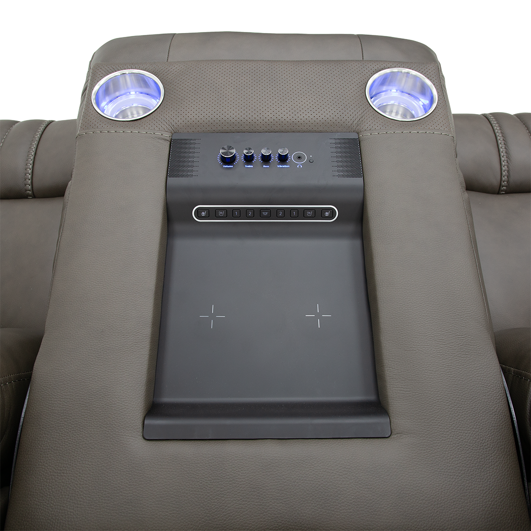 Clark Zero-G Home Theater Leather Sofa