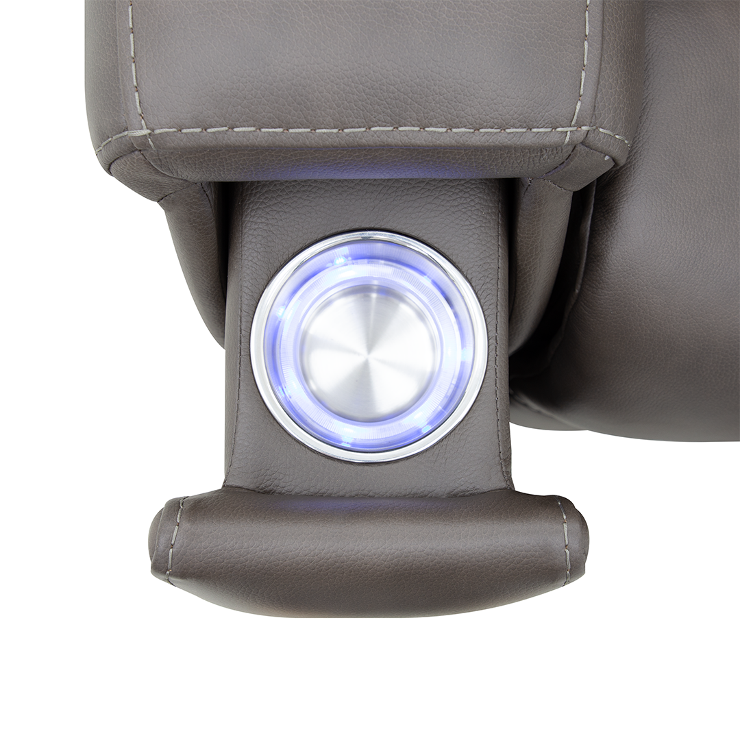 Clark Zero-G Home Theater Leather Loveseat with Console