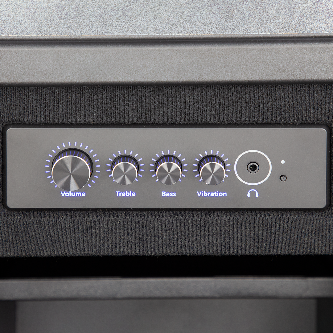 Clark Zero-G Home Theater Leather Loveseat with Console