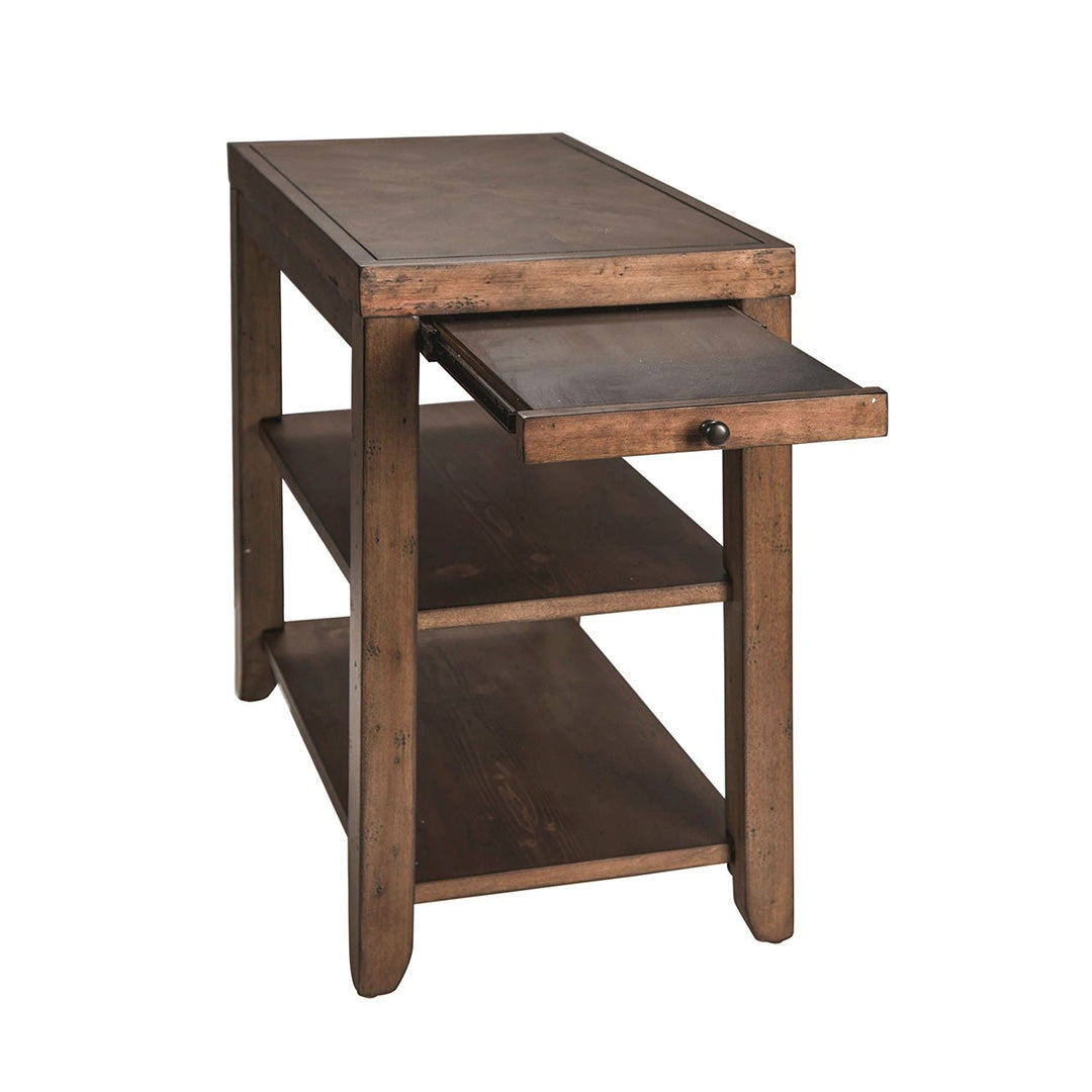 Brown Mitchell Side Table from Liberty Furniture - Detail view
