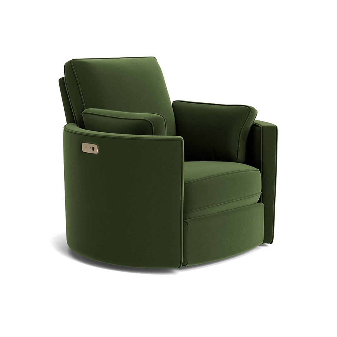 Joybird green swivel power recliner