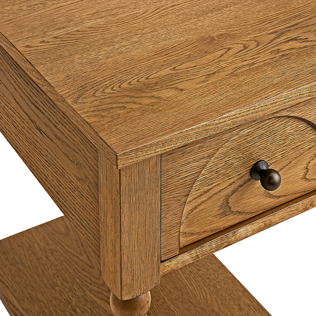 Mabel Chairside Table from Sandberg Furniture in Veneer - Closeup detail