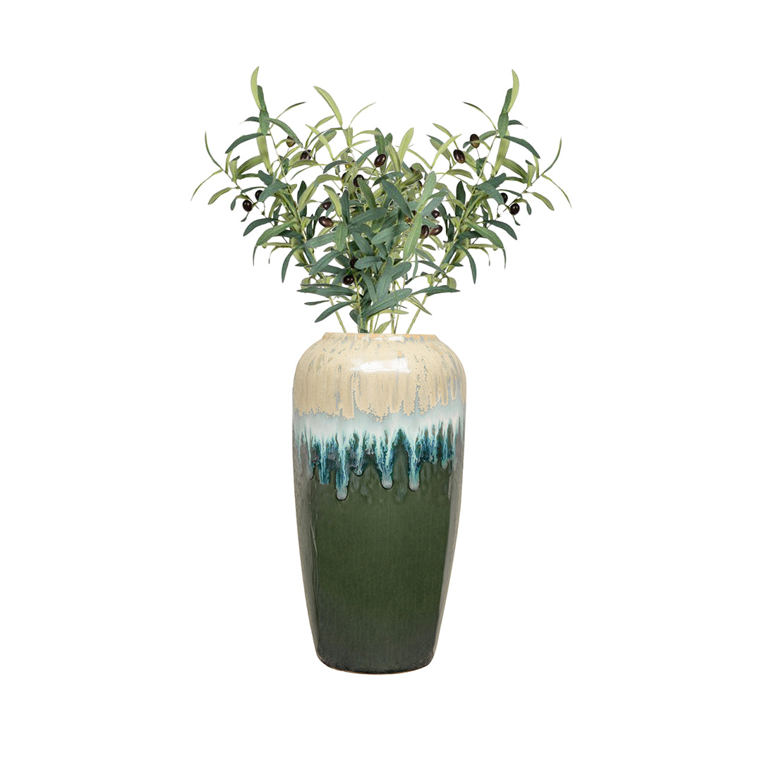 Vorga Ceramic Vase with Olive Branches