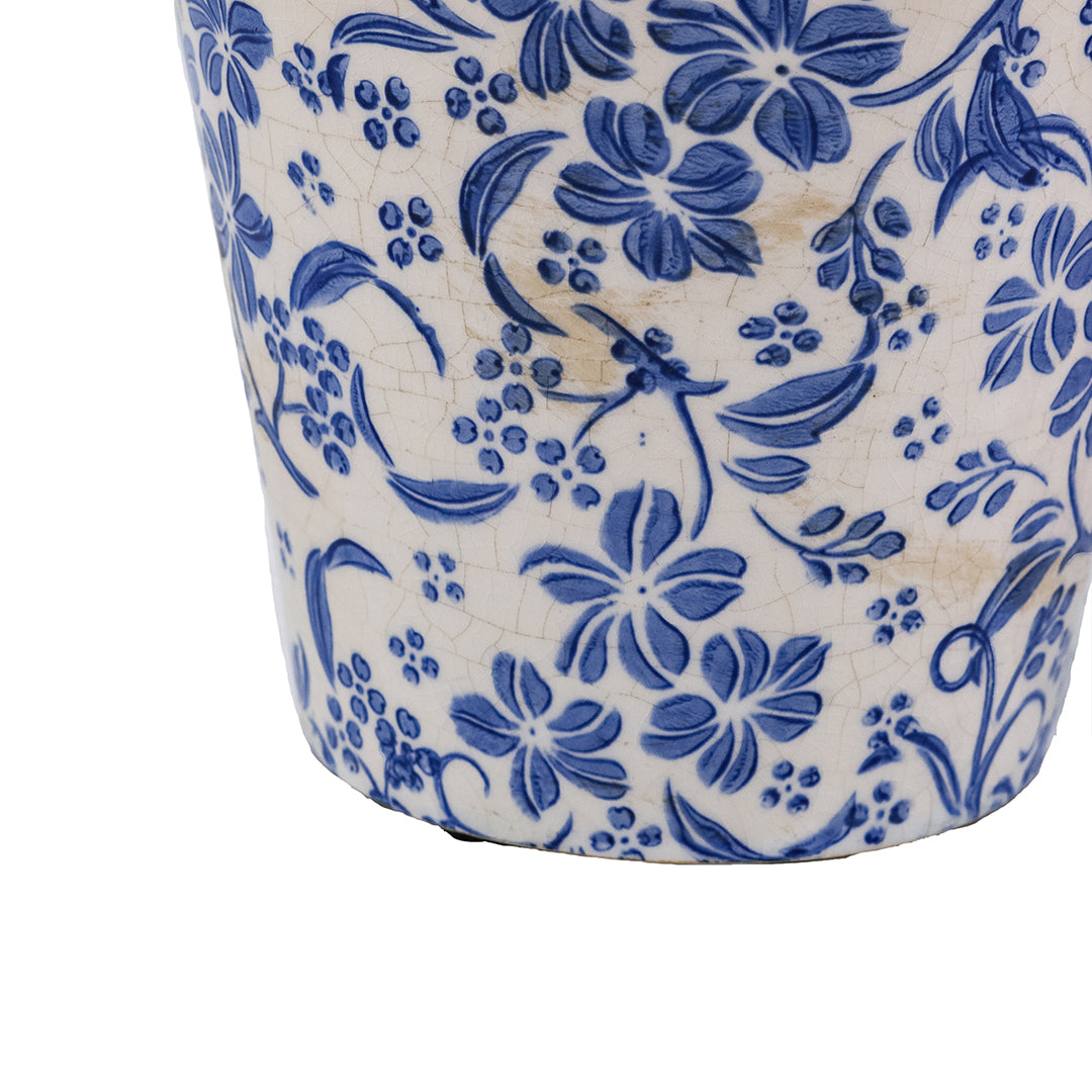 Blue & White Planters (Set of 2)