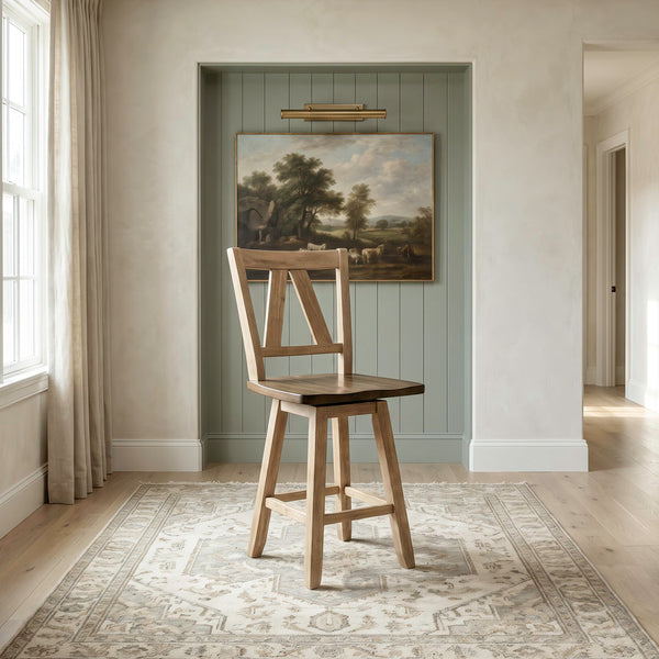 Lindsey Farm Swivel Stool from Liberty Furniture in Veneer - Alternate angle