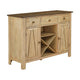 two tone country chic sideboard server with wine storage