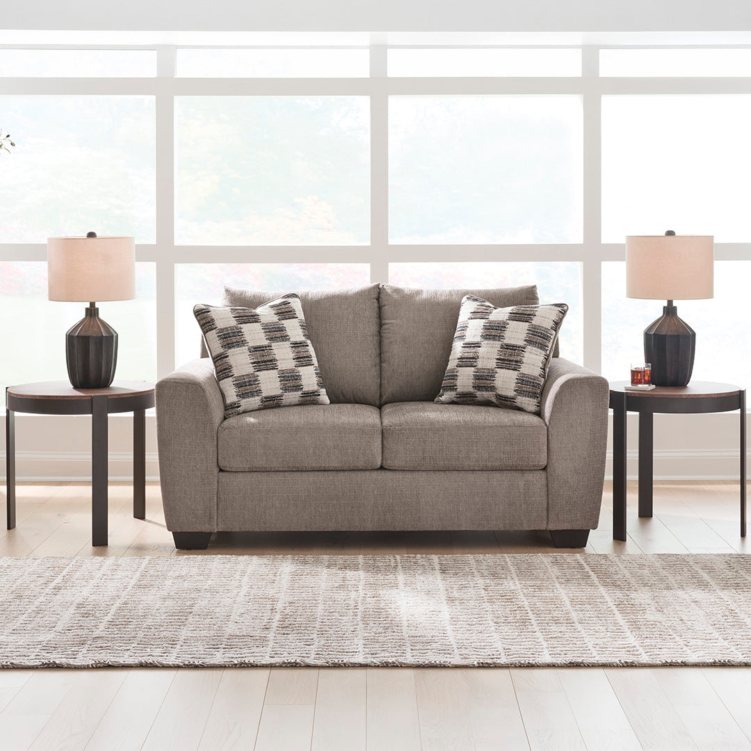Loreo Loveseat from Signature Design by Ashley in Chenille with Accent Pillows, Reversible Cushions - Additional view 7