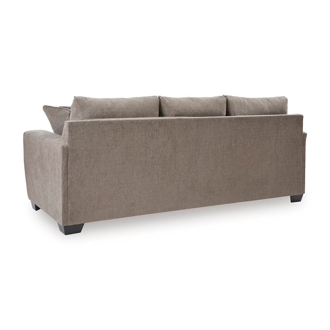 Loreo Sofa from Signature Design by Ashley in Chenille with Accent Pillows, Reversible Cushions - Back view