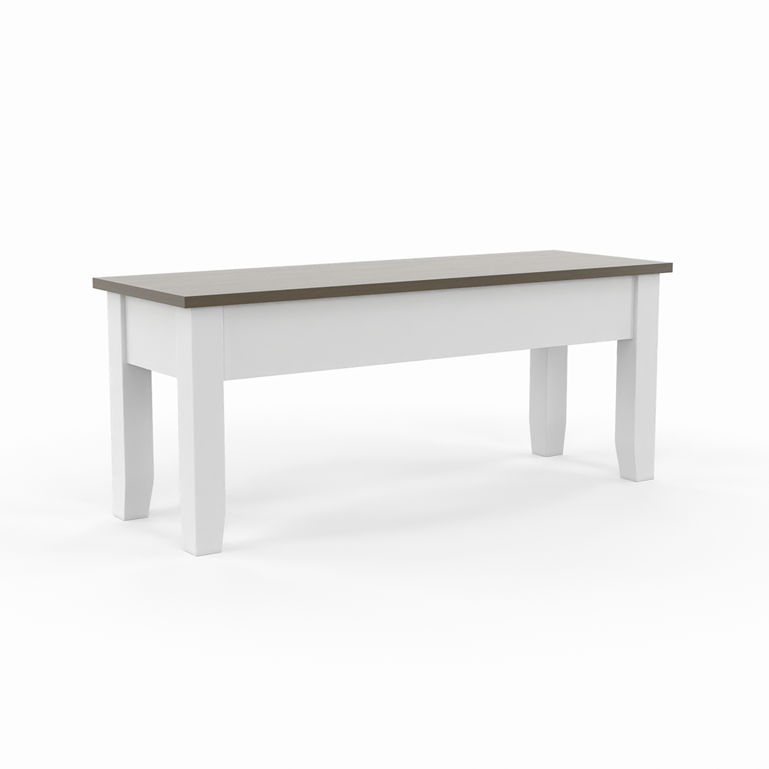 Drake Storage Bench from Worldwide Designs in White with Storage