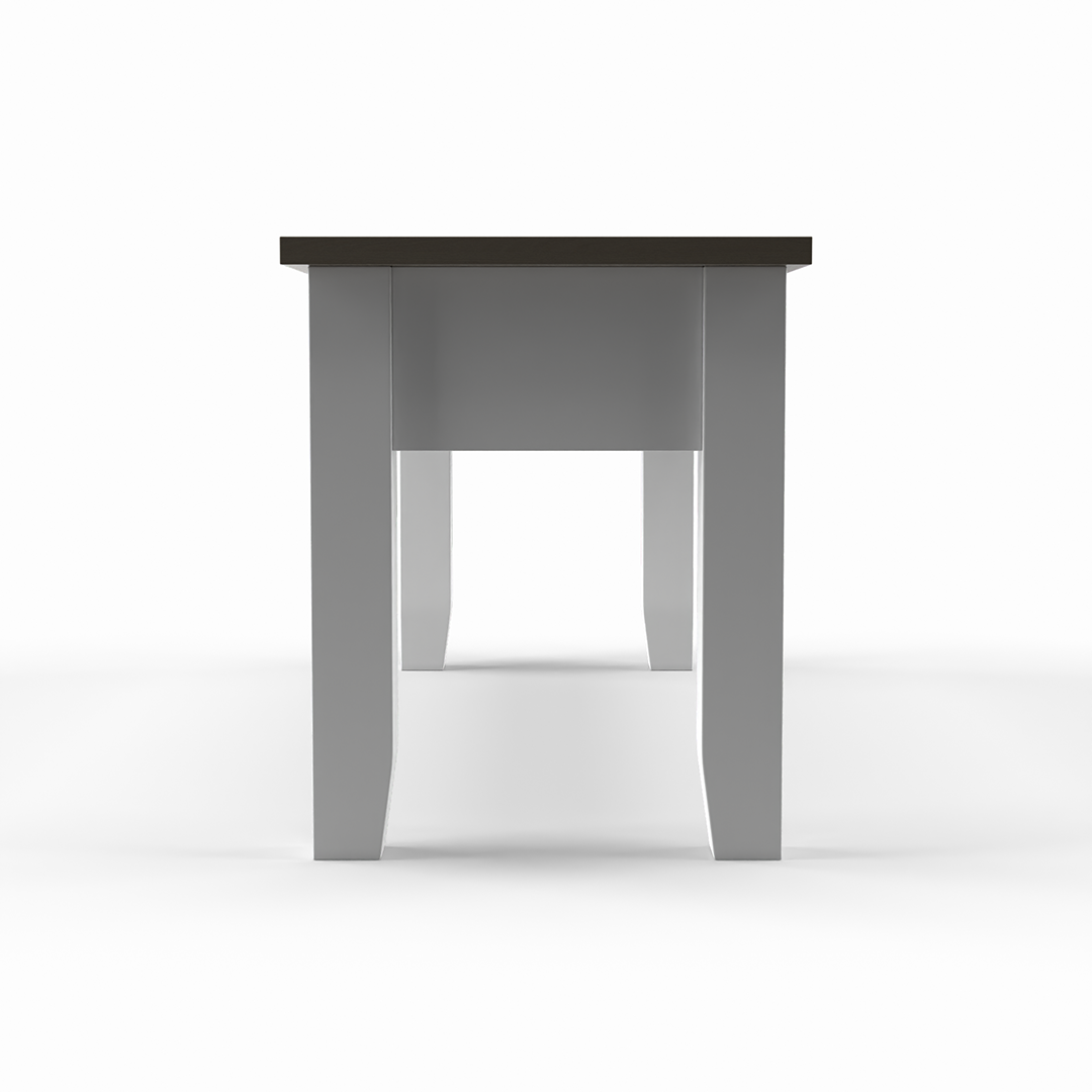 Drake Storage Bench from Worldwide Designs in White with Storage - Detail view