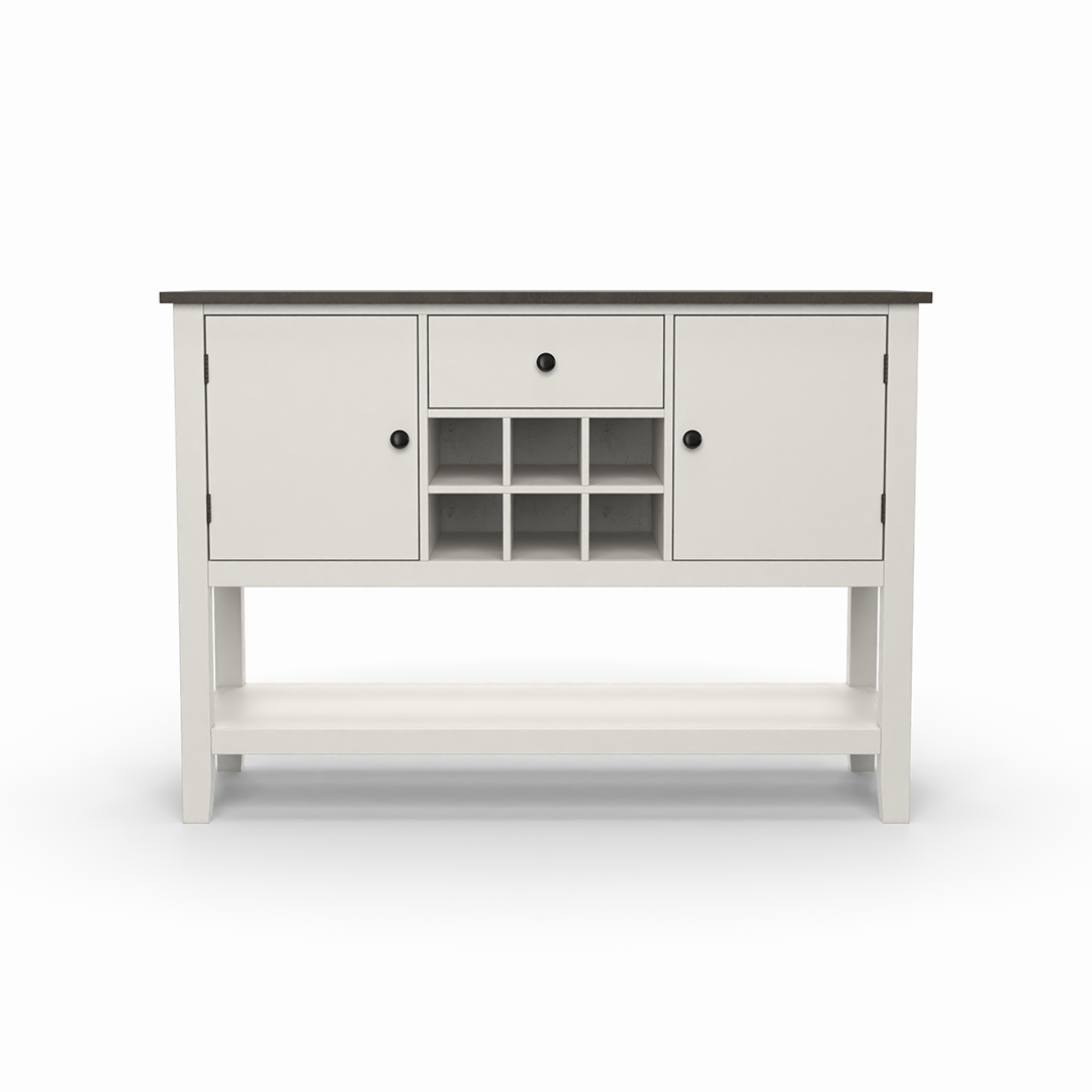 Drake Server from Worldwide Designs in White - Alternate angle