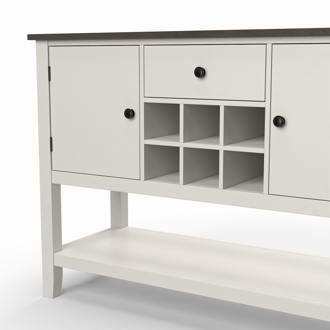 Drake Server from Worldwide Designs in White - Additional view 6