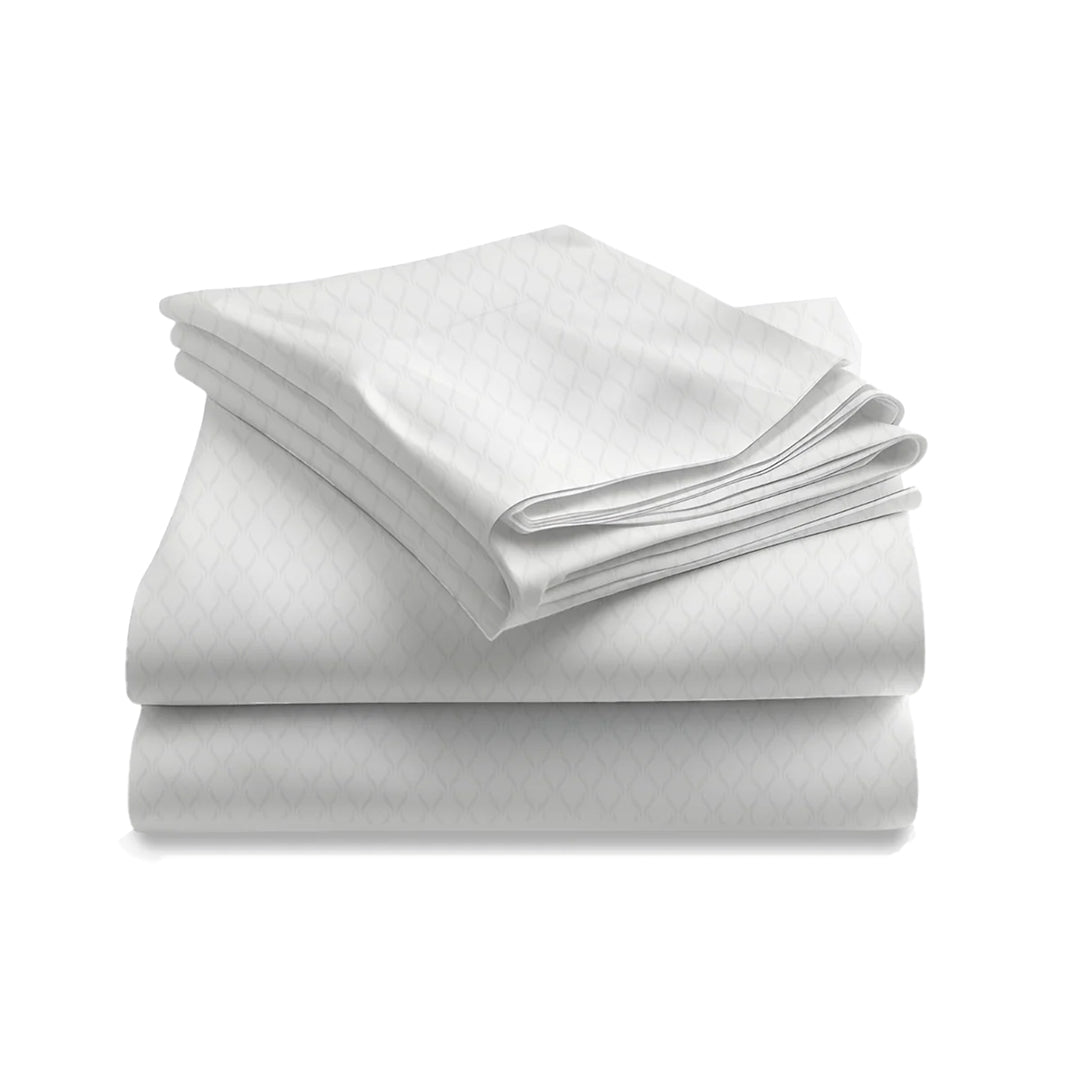White Cotton / Natural Fiber Blend Cooling Cotton Sheets from Lusomé