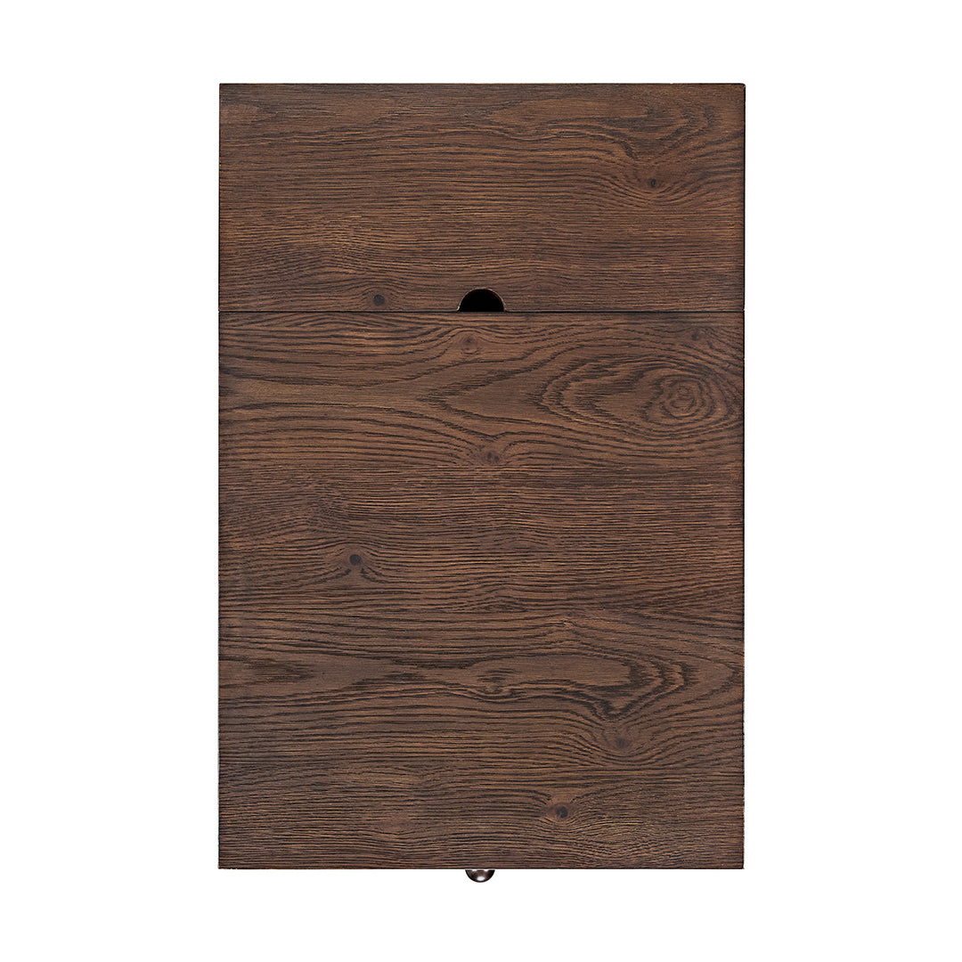 Mabel Chairside Table from Sandberg Furniture in Veneer with USB Port - Overhead view