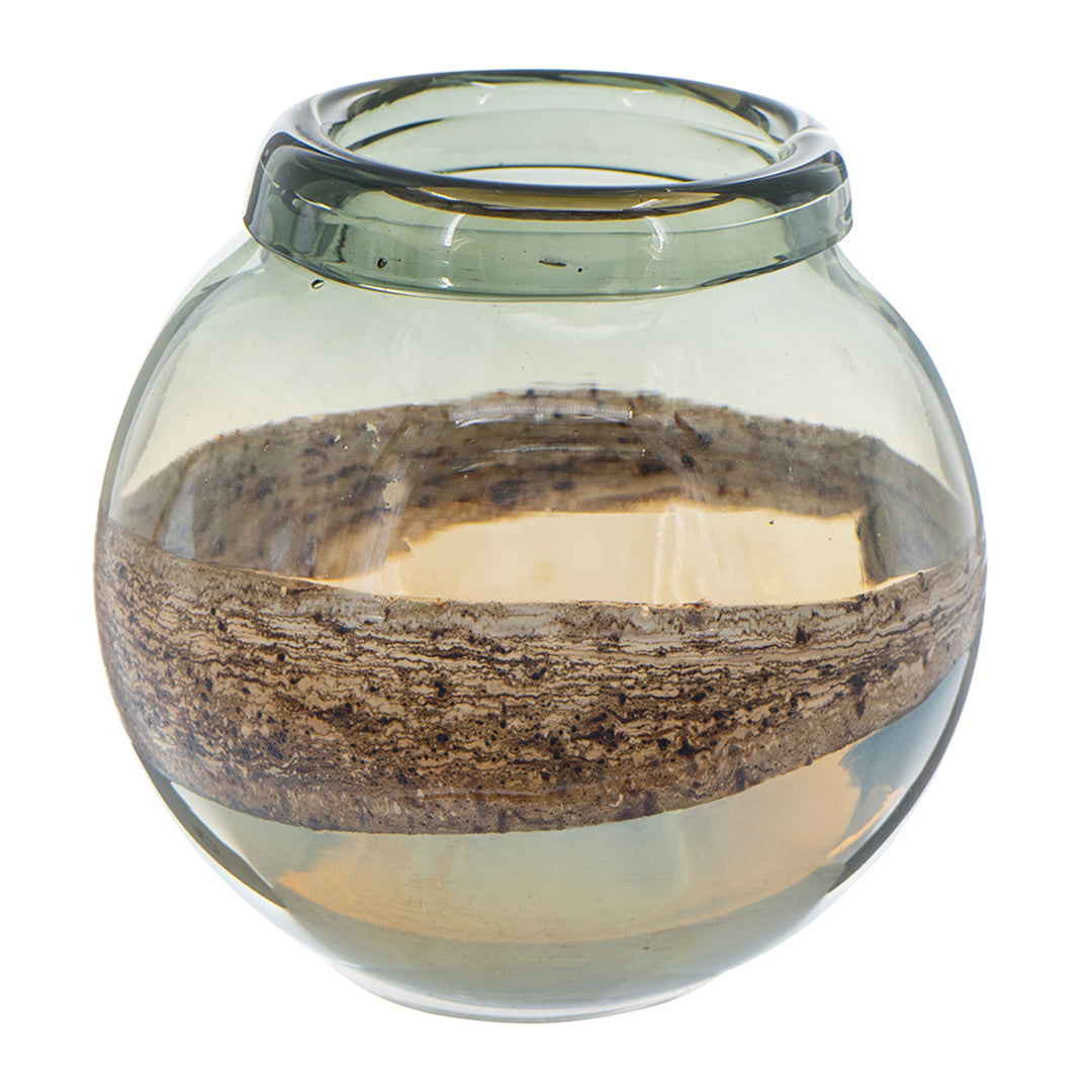 Short Artisan Glass Vase