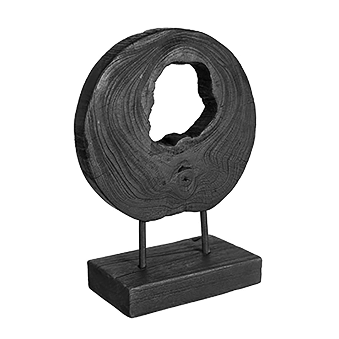 Black Teak Wood Sculpture II