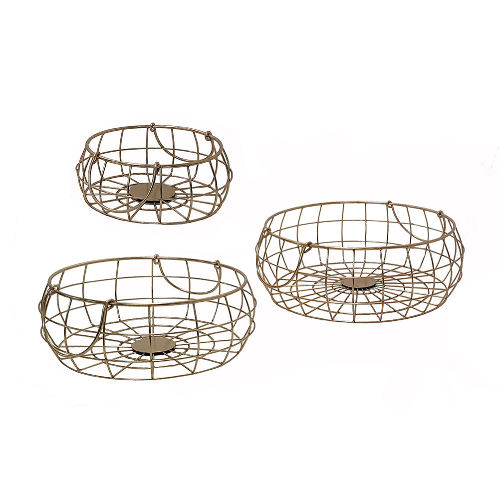 Inkton Iron Baskets (set of 3)