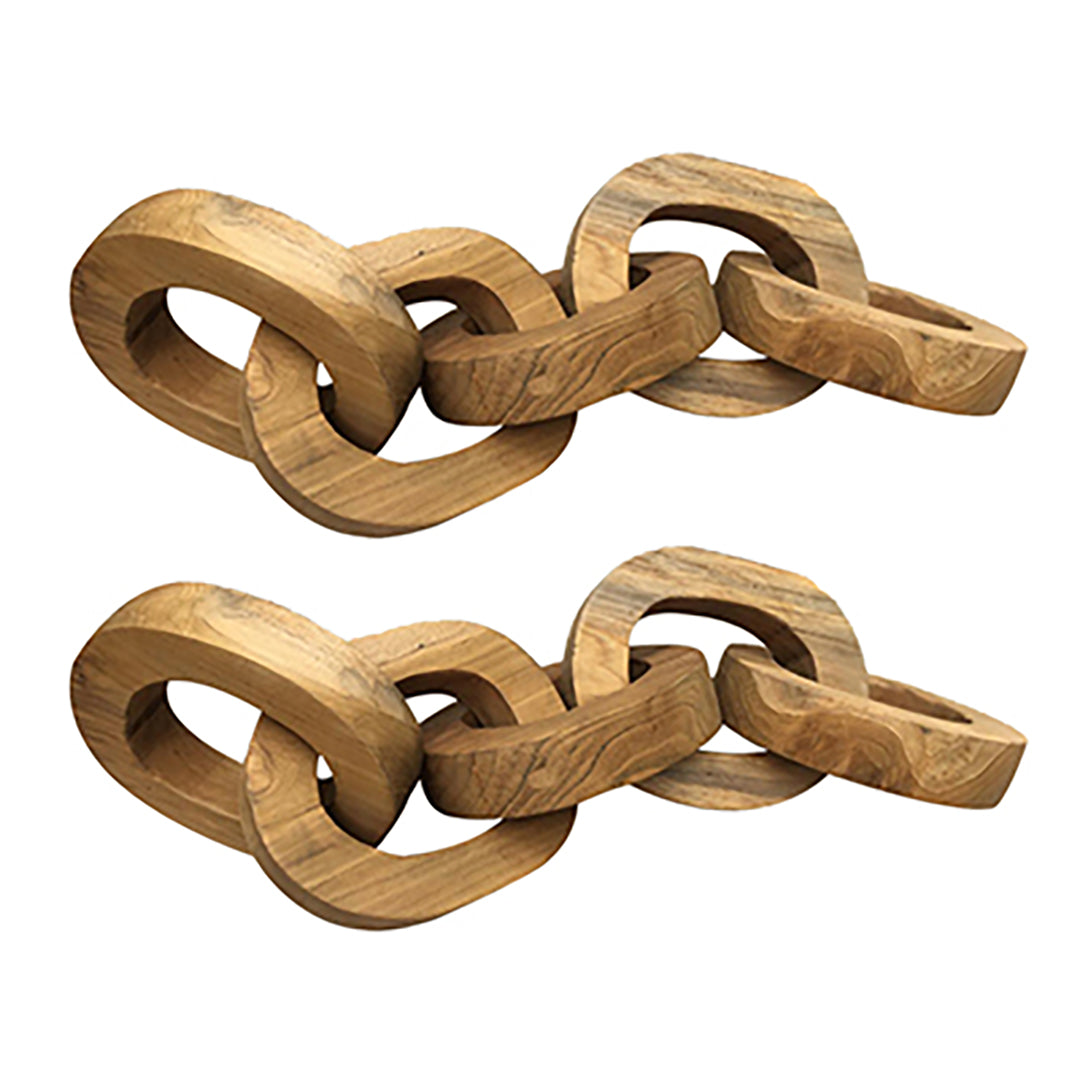 Cadenas de teca (juego de 2) 