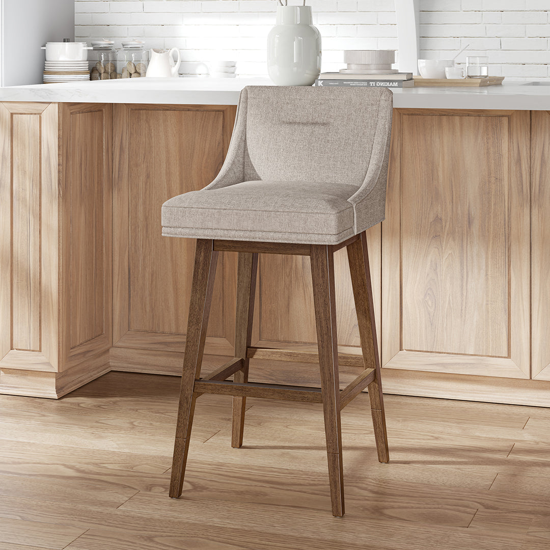 Tapered Bar Stool - Beige