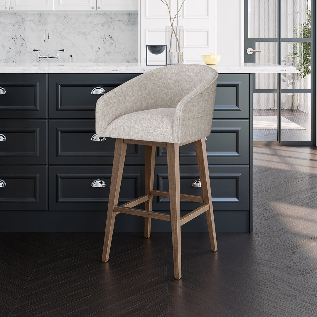 Barrel Bar Stool - Beige