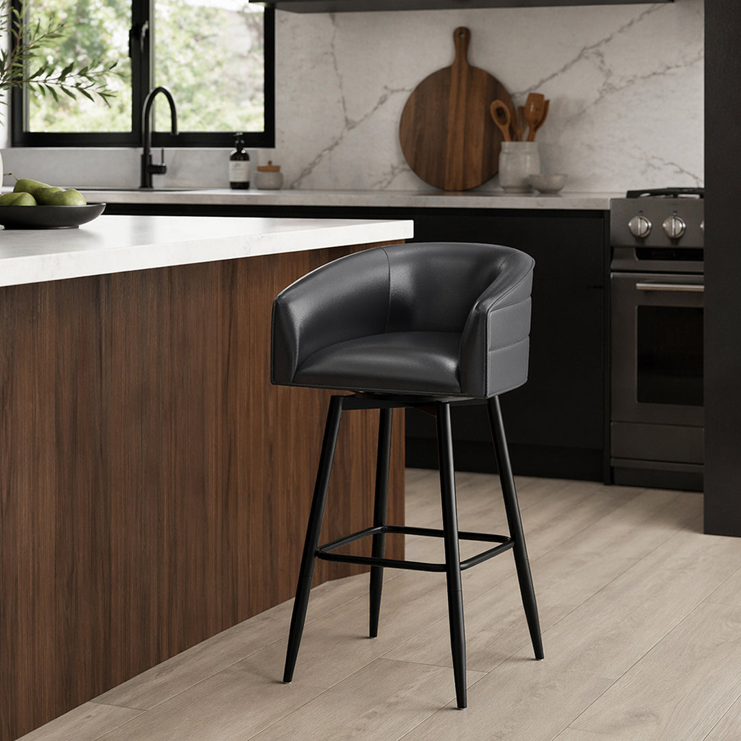 Barrel Bar Stool - Black