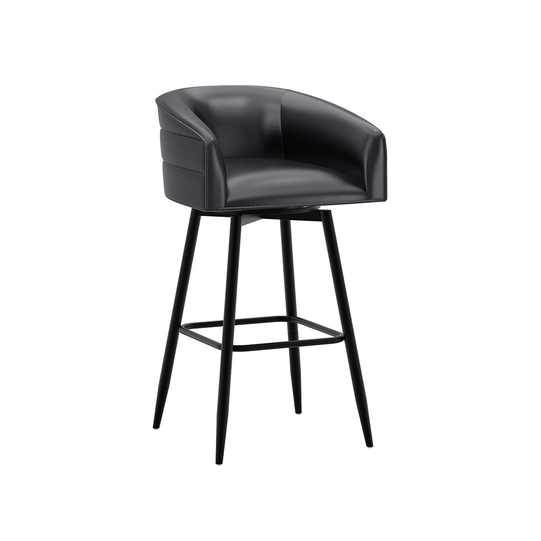 Barrel Bar Stool - Black