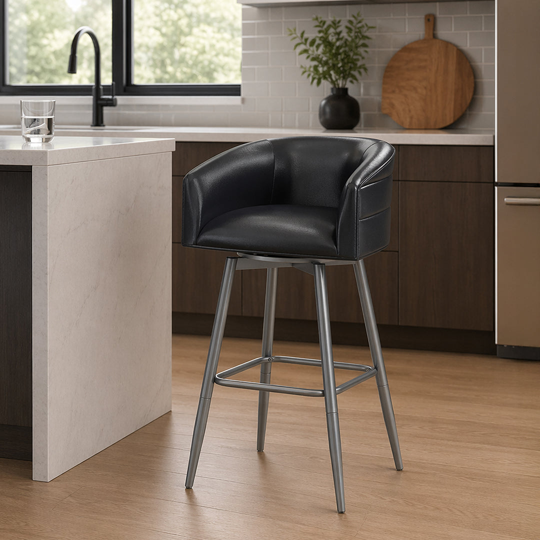 Barrel Bar Stool - Black