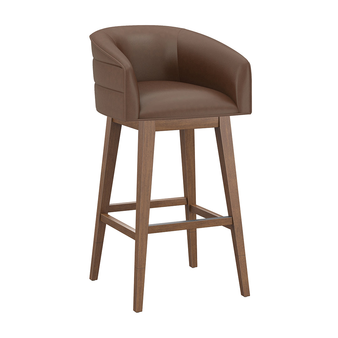 Barrel Bar Stool - Brown