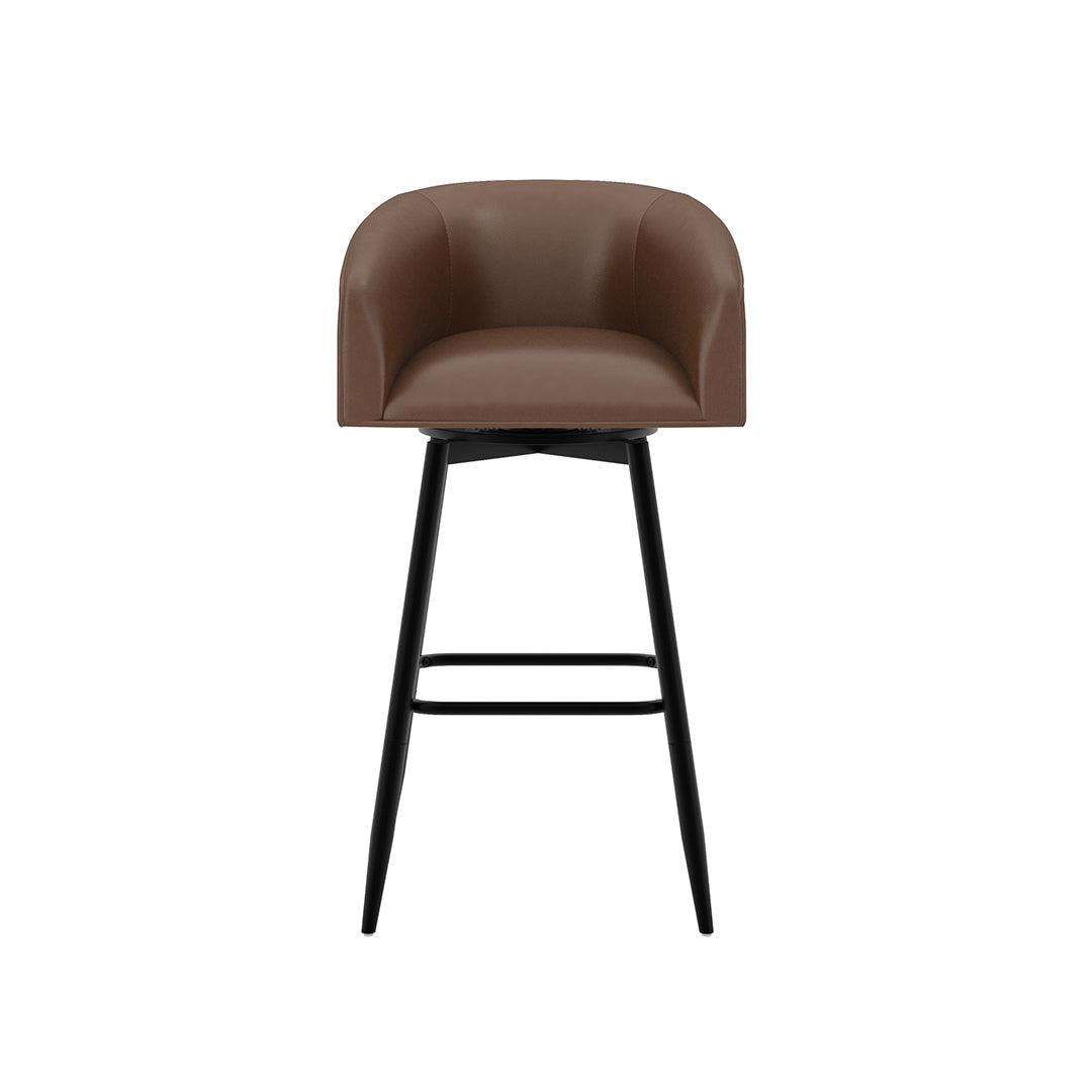 Barrel Bar Stool - Brown