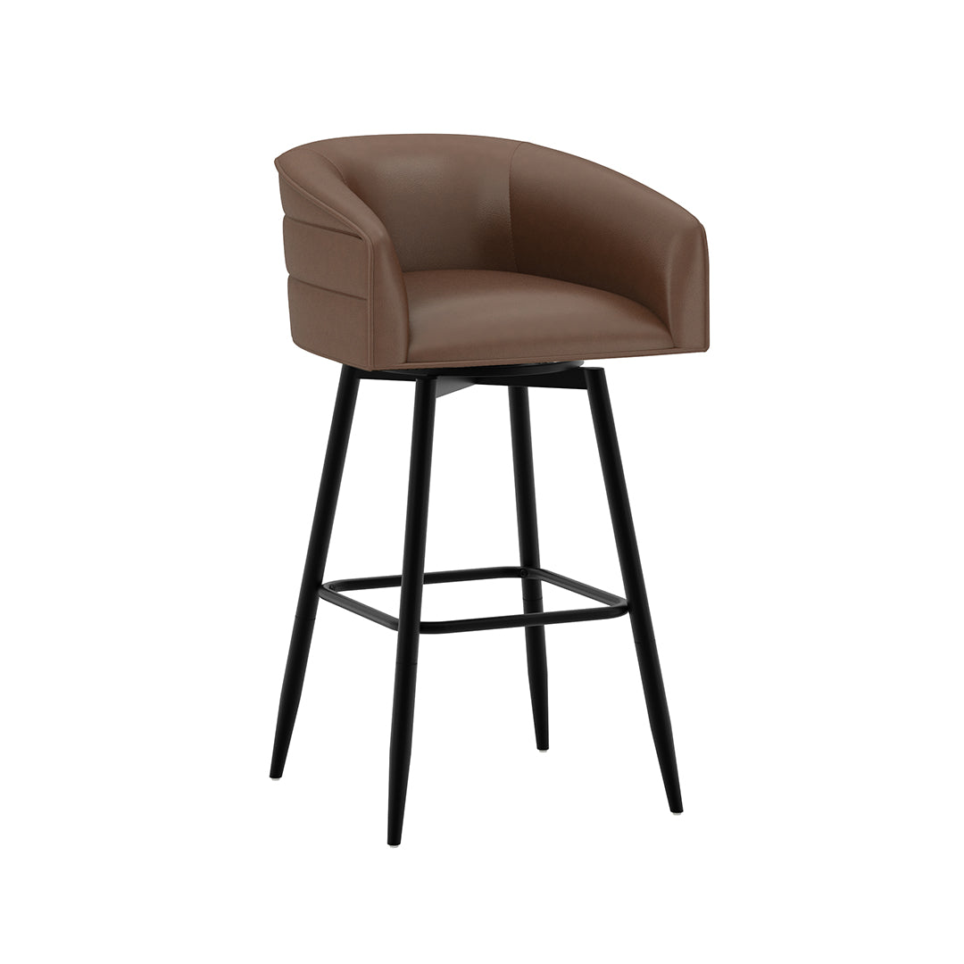 Barrel Bar Stool - Brown