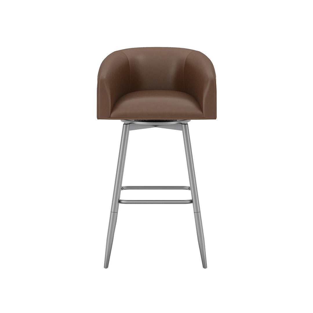 Barrel Bar Stool - Brown