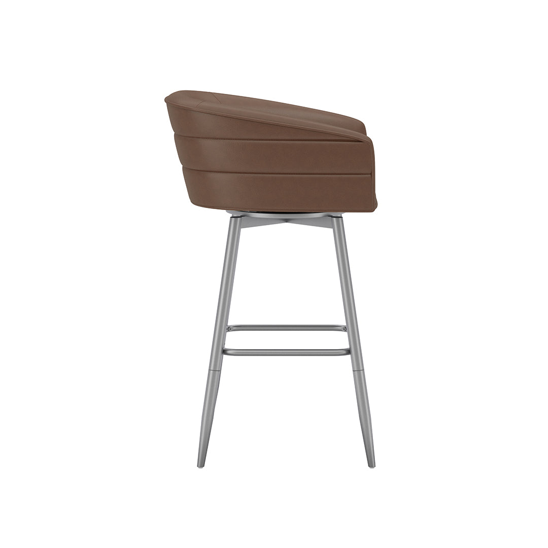 Barrel Bar Stool - Brown