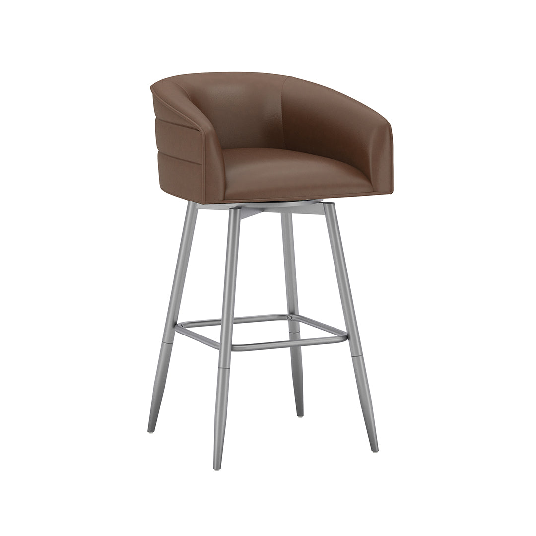 Barrel Bar Stool - Brown