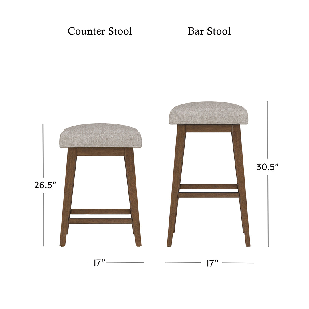 Square Bar Stool - Beige