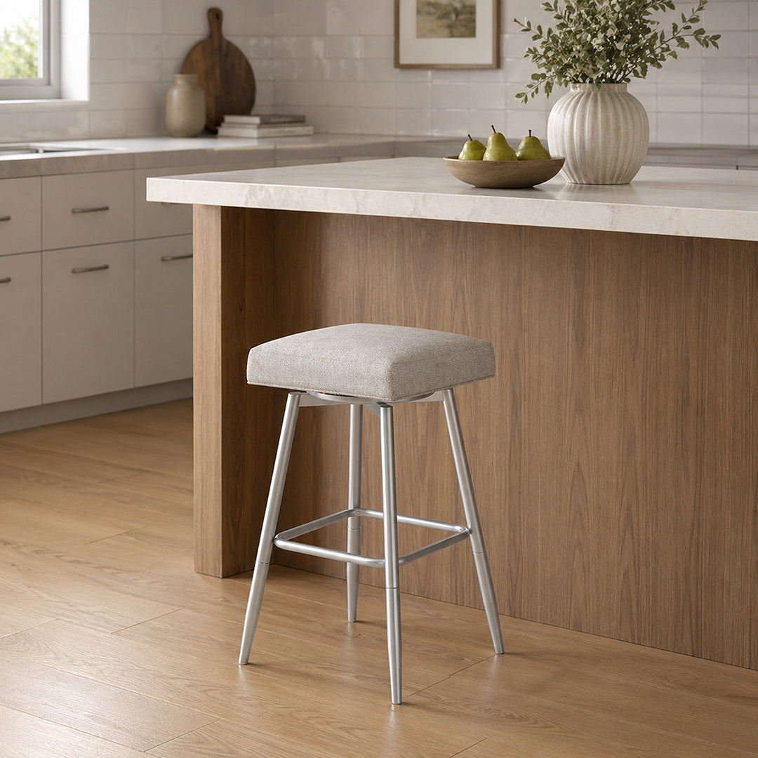 Square Bar Stool - Beige