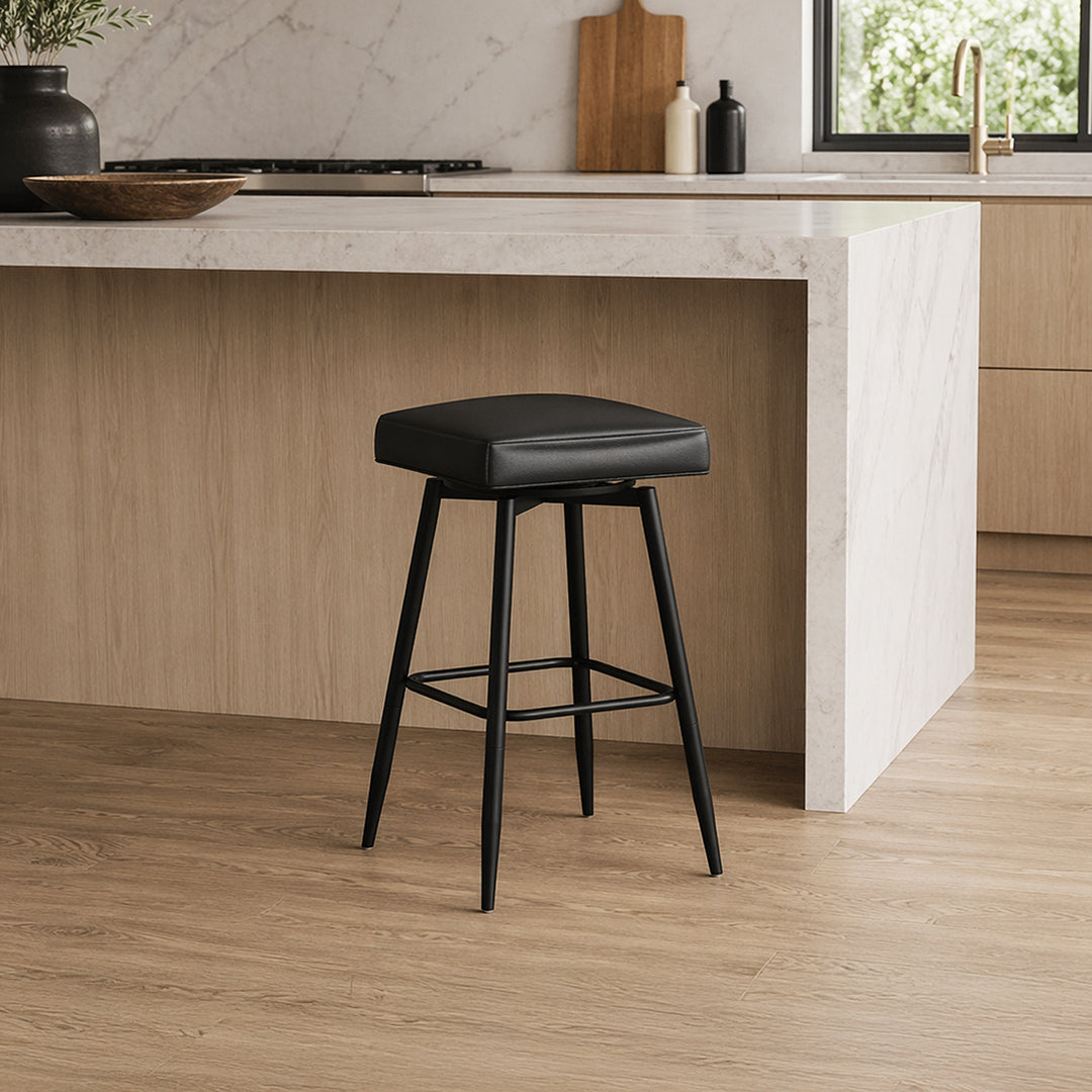 Square Bar Stool - Black